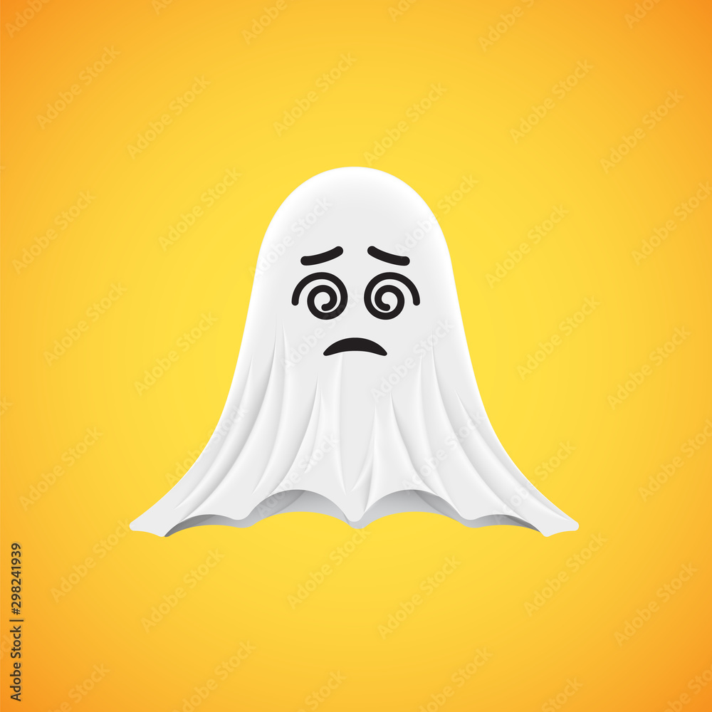 High-detailed cute ghost emoticon, vector illustration High-detailed cute ghost emoticon, vector illustration