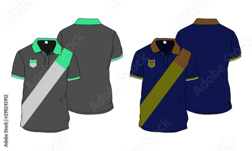 polo shirt vector template tee design mockup