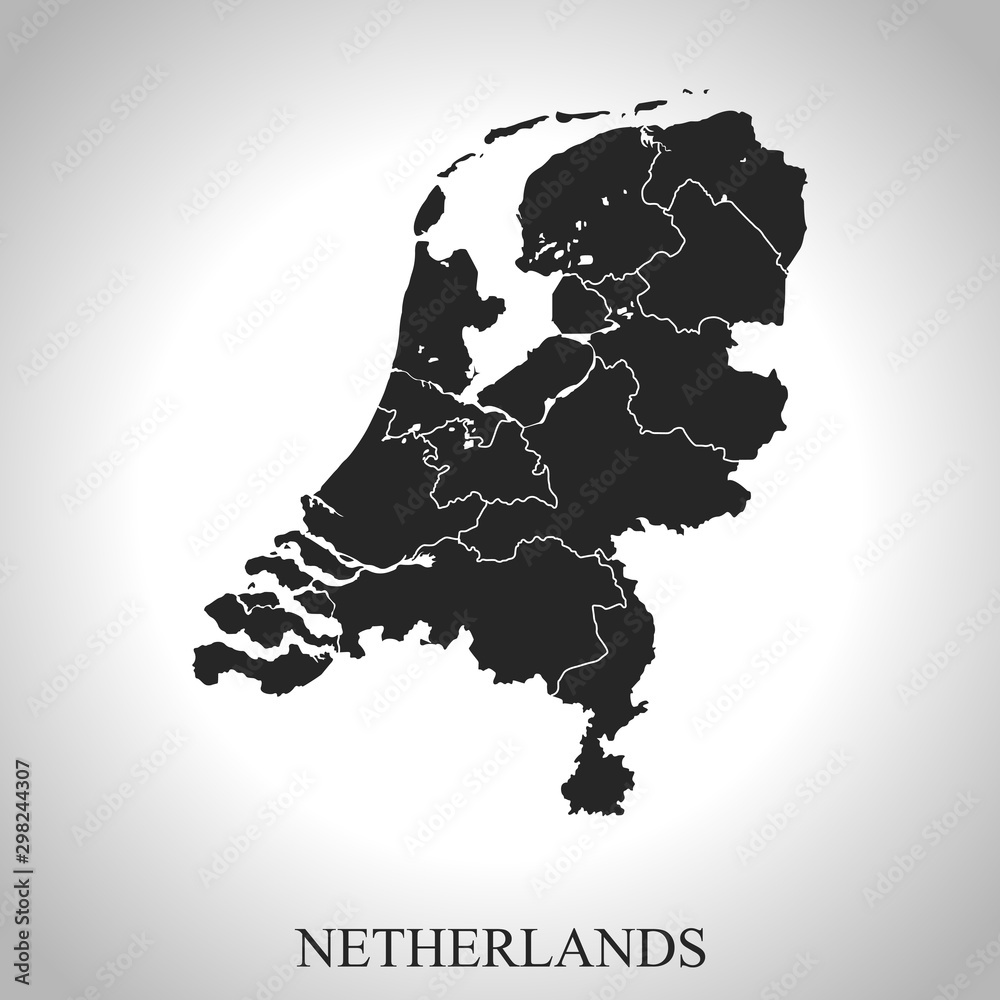 Fototapeta map of Netherlands