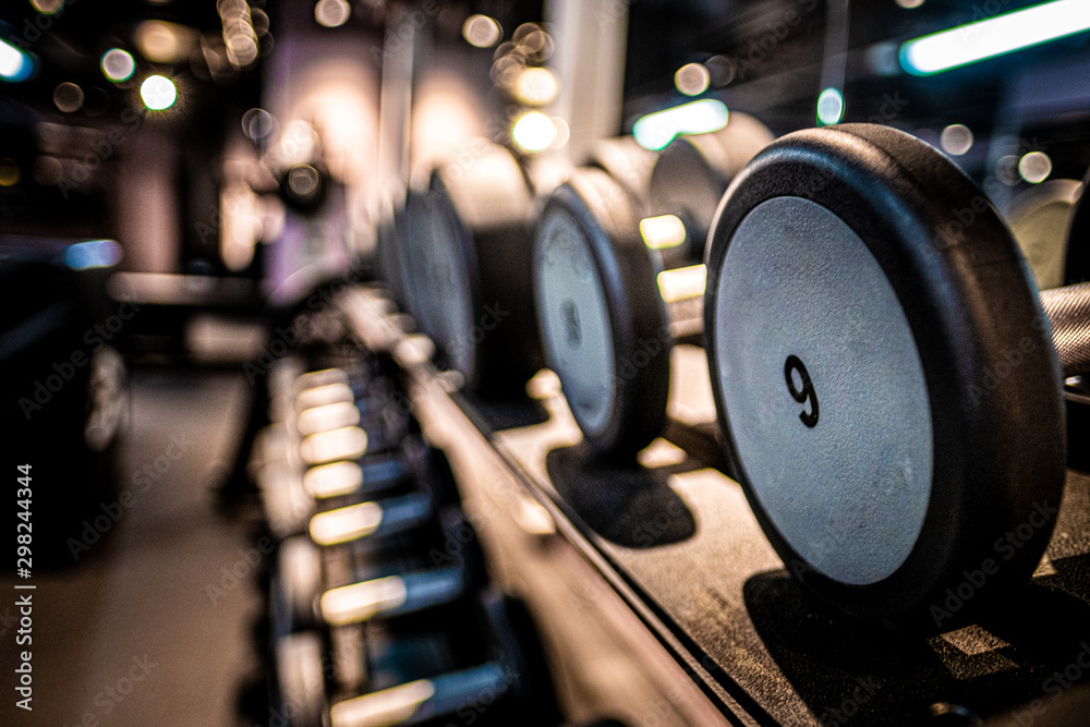 Fototapeta premium Kettle bells in a Gym