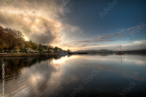 Windermere is the largest natural lake in England. in the lake district © Joan Vadell