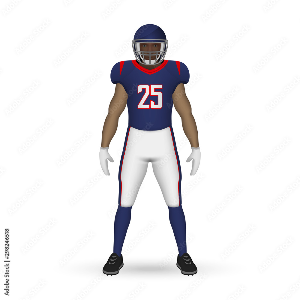 3D realistic American football player 3D realistic American football player