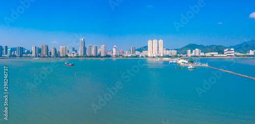 Waterfront view of CoupleS Road, Zhuhai City, Guangdong Province, China © Weiming