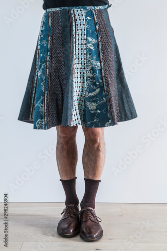 man wearing a womans skirt photo