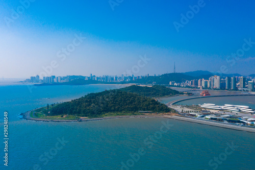 Waterfront view of CoupleS Road, Zhuhai City, Guangdong Province, China