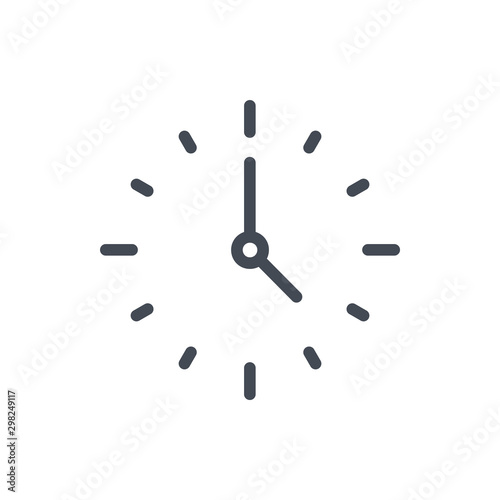 Time and clock line icon. Watch and time management vector outline sign.
