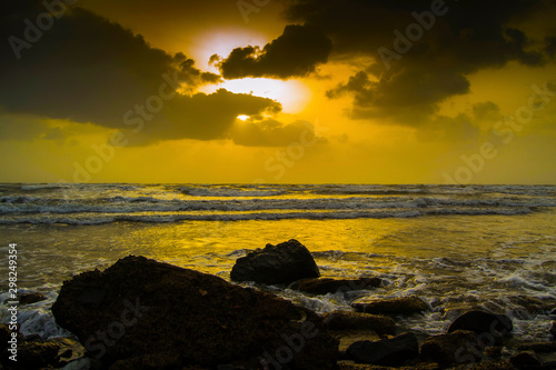 sunset over the sea
