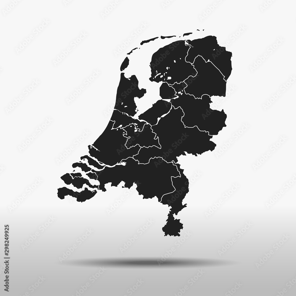 Fototapeta map of Netherlands