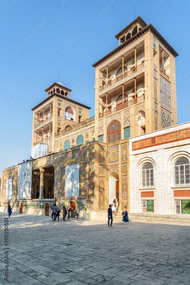 Scenic view of the Edifice of the Sun, Golestan Palace