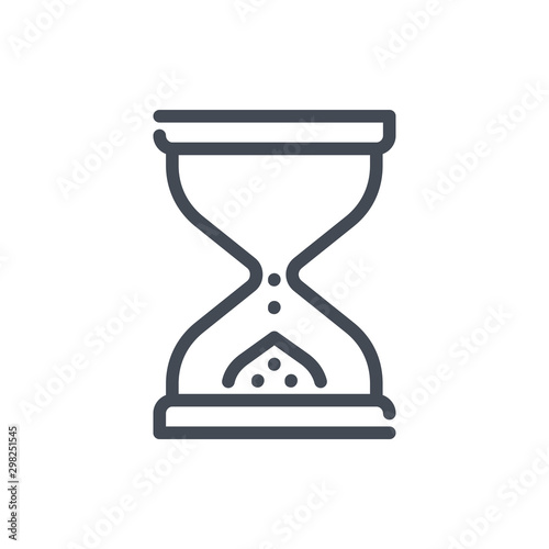 Sandwatch color line icon. Time hourglass vector outline colorful sign.