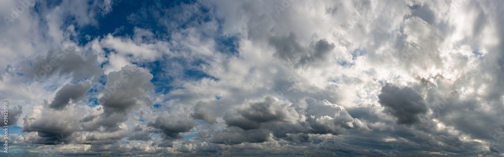 Fototapeta premium Fantastic clouds against blue sky, panorama