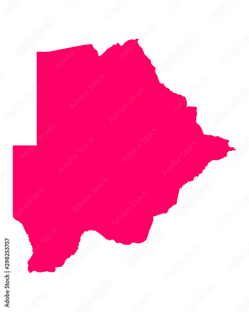 Fototapeta premium Karte von Botswana
