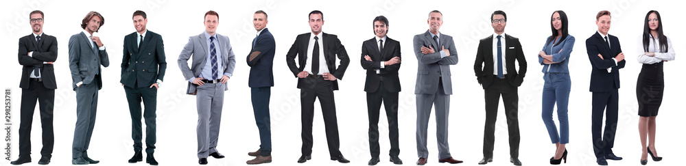 group of successful business people isolated on white group of successful business people isolated on white