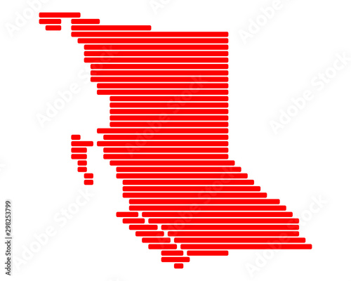 Karte von British Columbia