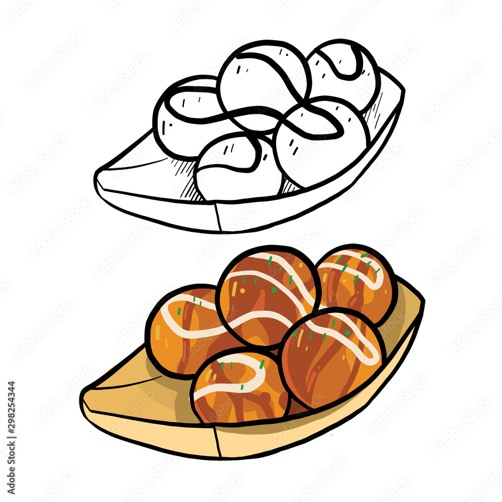 japanese food clipart black and white cross