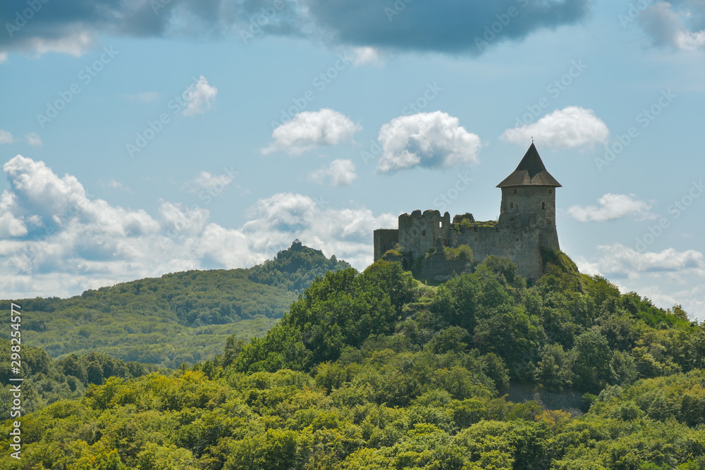 Beautiful view on castle Somoska close to Filakovo in Slovakia