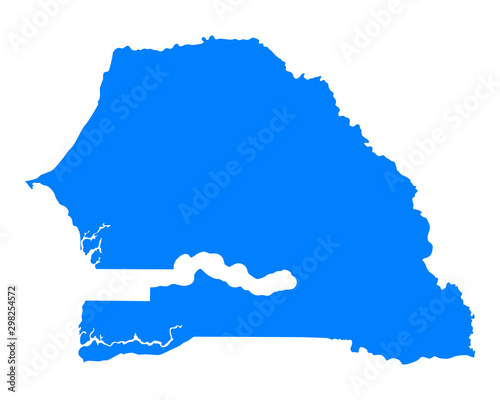 Karte des Senegal