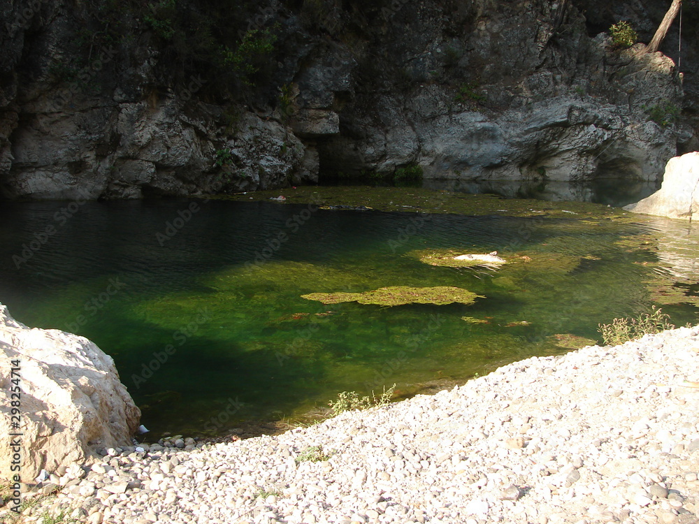 Fototapeta premium Background for nature in Lebanon mountains and Chouwen Lake