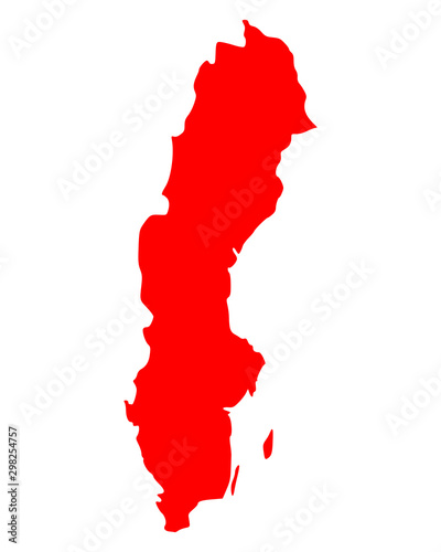 Karte von Schweden