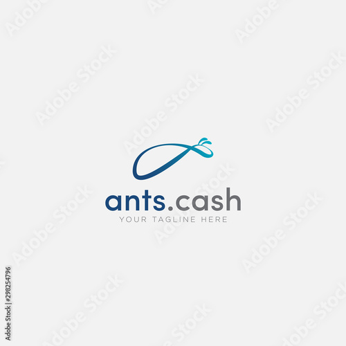 ant cash logo design abstract the ant