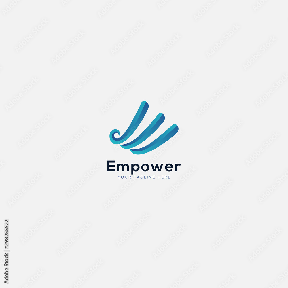Empower Logo Design with abstract initial E like finance