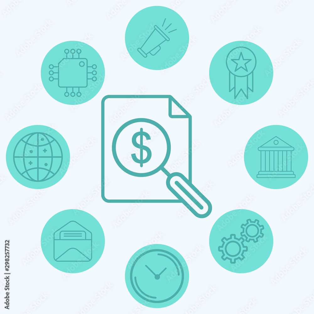 Money search vector icon sign symbol Money search vector icon sign symbol