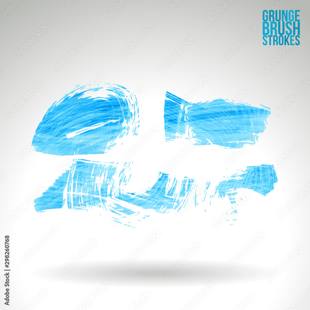 Blue brush stroke and texture. Grunge vector abstract hand - painted element. Underline and border design. Blue brush stroke and texture. Grunge vector abstract hand - painted element. Underline and border design.