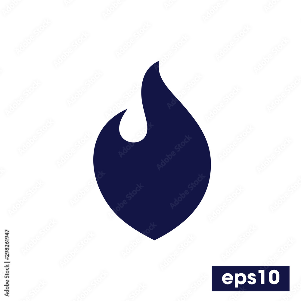 Obraz premium Fire flame icon, Simple Flame sign, Fire symbol Vector illustration for graphic design, Web, UI, mobile app