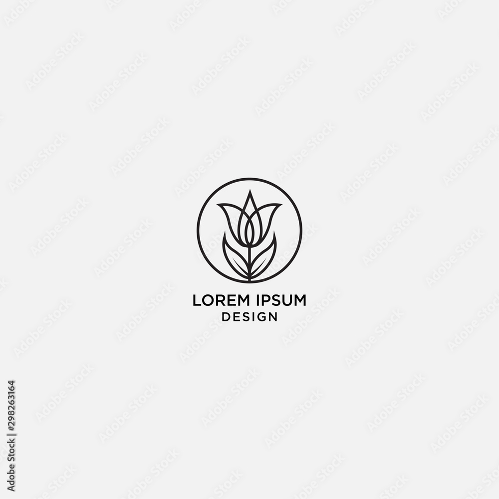 nature linear logo icon template vector nature linear logo icon template vector