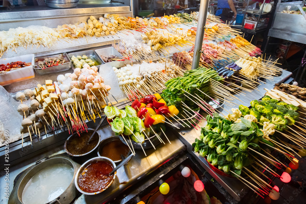 Obraz premium Jalan Alor Street Food Market Kuala Lumpur Malaysia