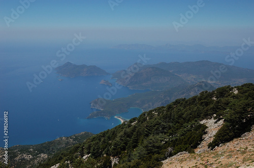 A view from the Babadağ mountain in Ölüdeniz, Turkey