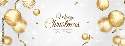 Christmas vector background. Xmas sale, holiday web banner.