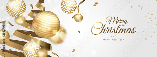 Merry Christmas background with christmas element. Vector illustration