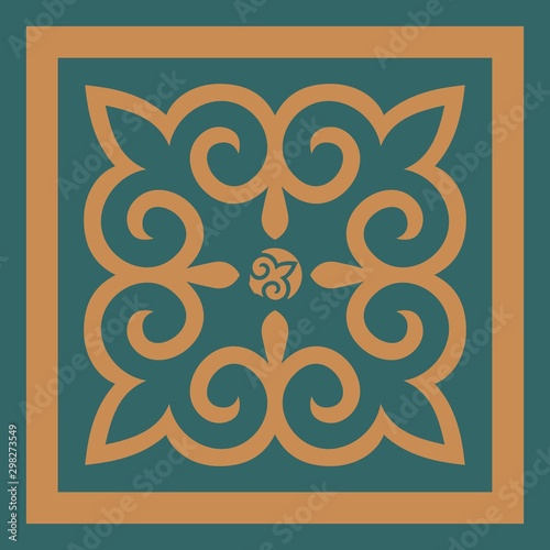 Ornament inscribed in a square.