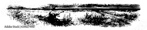 Hundred Mile Prairie vintage illustration