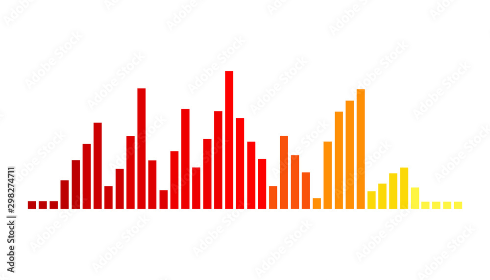 Sound frequencies. Music wave. Sound frequencies. Music wave.