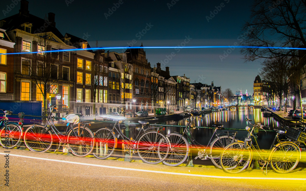 Obraz bikes in amsterdam