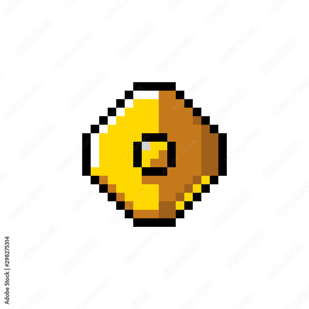 Obraz premium Pixel art, game item, icon and objects for the design. Vector illustration. Fantasy world. Old game console.