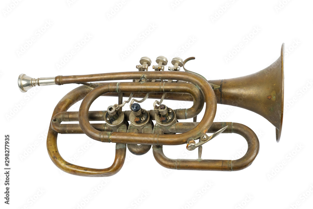 Fototapeta premium Old golden trumpet