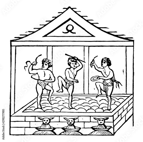Winemaking vintage illustration.