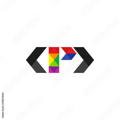 Free Download Vector Logo Letter Developer Logo P - GFXLoad