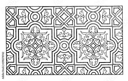 Tessellation vintage illustration.