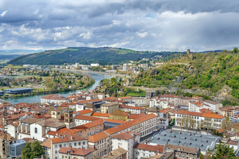 An aerial view of Vienne, France