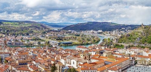 An aerial view of Vienne, France