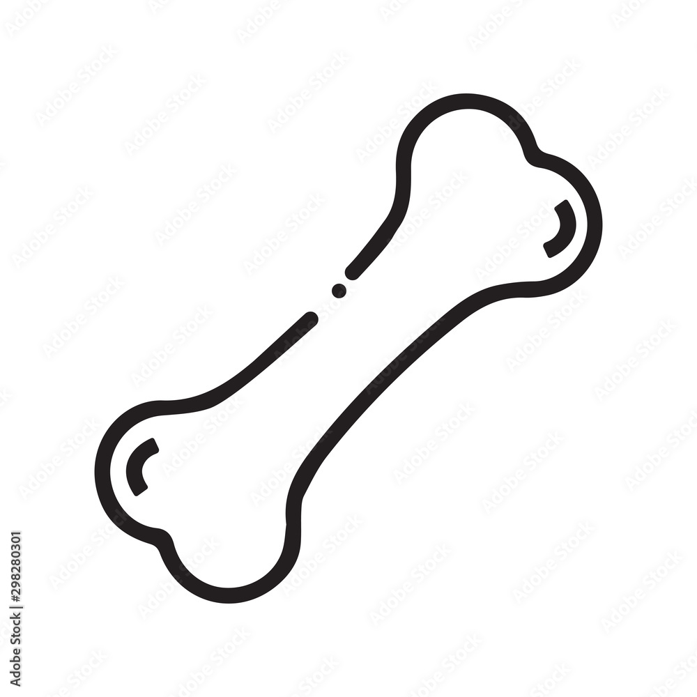 Obraz premium Bones flat icon. Single high quality outline symbol of human body for web design or mobile app.