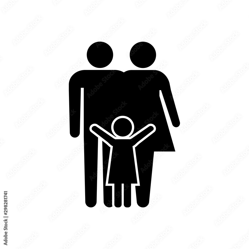 Family icon, logo isolated on white background Family icon, logo isolated on white background