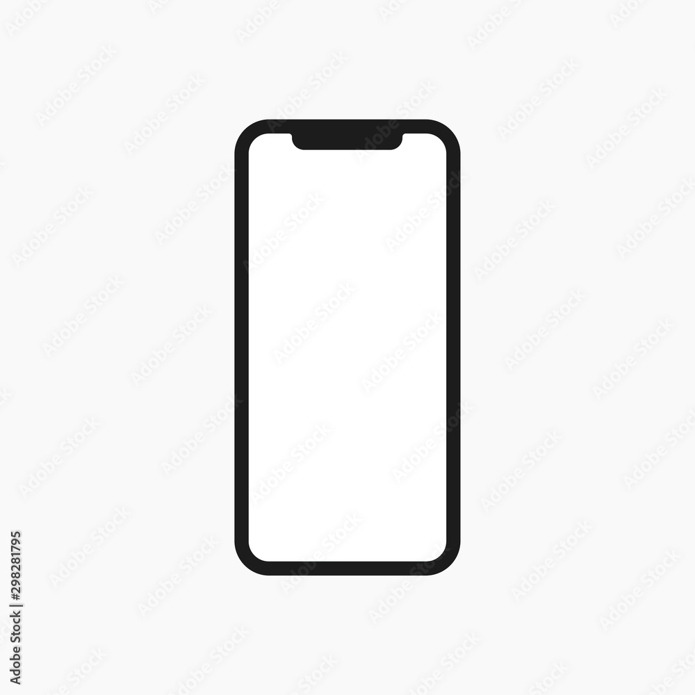 iPhone X, iPhone XS, iPhone XR mobile smartphone frame blank design. iPhone X, iPhone XS, iPhone XR mobile smartphone frame blank design.