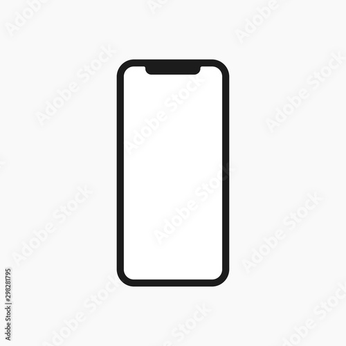 iPhone X, iPhone XS, iPhone XR mobile smartphone frame blank design.