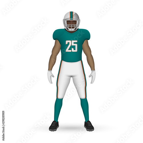 3D realistic American football player