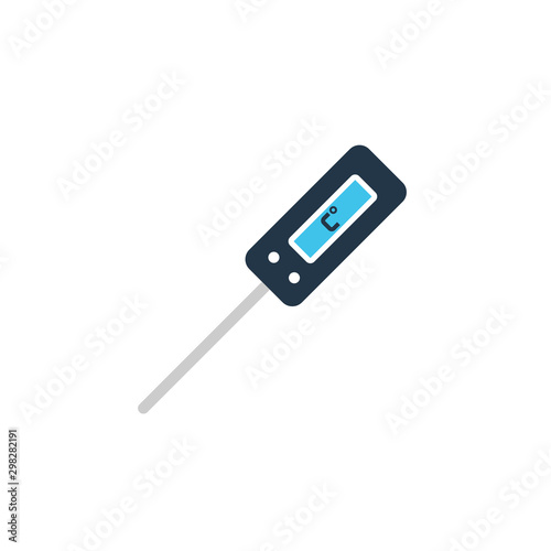 Digital meat thermometer icon. Clipart image isolated on white background